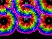 Screenshot of “Rainbow colored orbits”