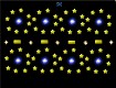 Screenshot of “Orbiting Yellow Canvas Stars”
