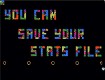 Screenshot of “You can save your stats file”