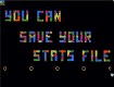 Screenshot of “You can save your stats file”