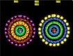 Screenshot of “Linked wheels of positivity(Damaging them reveals rings)”