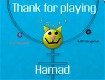 Screenshot of “Thanks for playing”