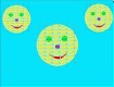 Screenshot of “Bouncing happy faces”