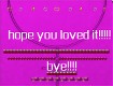 Screenshot of “time to go!!! in true pink style”